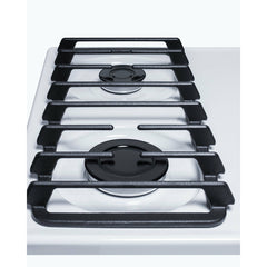 Summit 30" Wide 4-Burner Gas Cooktop with 4 Sealed Burners, Cast Iron Grates, Porcelainized Cooking Surface in White - WTL053S