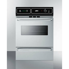 Summit 24" Wide Gas Wall Oven with Removable Door, LP Conversion, Electronic Ignition, Porcelain Interior, Lower Broiler, Digital Clock - TTM7212