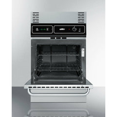 Summit 24" Wide Gas Wall Oven with Removable Door, LP Conversion, Electronic Ignition, Porcelain Interior, Lower Broiler, Digital Clock - TTM7212