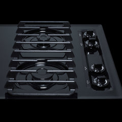 Summit 24" Wide 4-Burner Gas Cooktop with 4 Sealed Burners, Cast Iron Grates, Porcelainized Cooking Surface - TTL033S