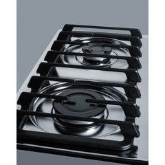 Summit 24" Wide 4-Burner Gas Cooktop  with Cast Iron Grates, Sealed Sabaf® Burners, Power Burner, Fits Common Cutouts, Simmer Burner, Two Standard Burners, Push-to-Turn Knobs - ZTL033S