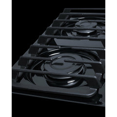 Summit 30" Wide 4-Burner Gas Cooktop  with 4 Sealed Burners, Cast Iron Grates, Porcelainized Cooking Surface - TTL053S