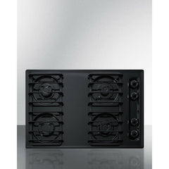 Summit 30" Wide 4-Burner Gas Cooktop  with 4 Sealed Burners, Cast Iron Grates, Porcelainized Cooking Surface - TTL053S