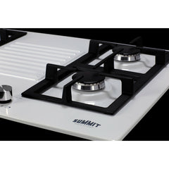 Summit 30" White Gas Cooktop - GC43