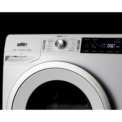 Summit 24" Wide 208-240V Washer with 2.3 Cu. Ft. Capacity, Slim-Fitting Design, Stainless Steel Tub, 14 Wash Settings, Delay Start, Standby Mode - SLW241W