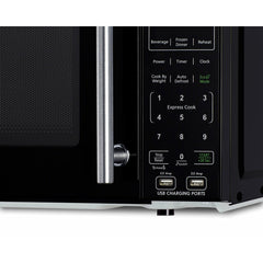 Summit 18" Compact Microwave with USB Ports and Allocator with 0.7 Cu. Ft. Capacity, 700W Cook Power, Multiple Power Levels, Allocator, USB Ports, Digital Control Panel - SM903BSA