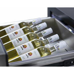 Summit 24" Wide Built-In Commercial Beverage Refrigerator With 4.76 cu. ft. Capacity, Top Drawer, Cantilevered Chrome Shelves, Double-Pane Tempered Glass Door - SCR615TD