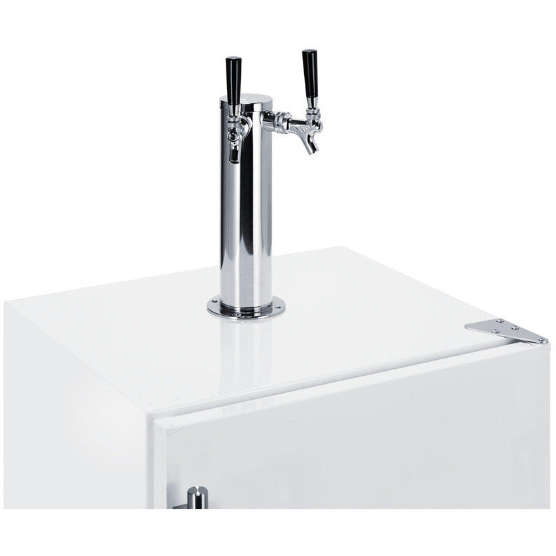 Summit 24" Wide Built-In Kegerator, ADA Compliant  with Complete Tap Kit, Dual Tap System, Panel-ready Door, Automatic Defrost, Built-in Capable, Interior Light - SBC58WHBIADA