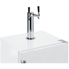Summit 24" Wide Built-In Wine Kegerator, ADA Compliant with 5.5 cu. ft. Capacity, Dual Tap Kit, Adjustable Thermostat, Automatic Defrost - SBC58WHBIADAWKDTWIN