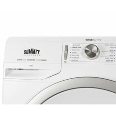 Summit 24" Wide 208-240V Washer with 2.3 Cu. Ft. Capacity, Slim-Fitting Design, Stainless Steel Tub, 14 Wash Settings, Delay Start, Standby Mode - SLW241W