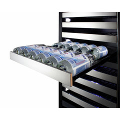 Summit 24" Wide Triple Zone Wine Cellar with 149 Bottle Capacity, Right Hinge, Glass Door, With Lock, 12 Extension Wine Racks, Digital Control, LED Light, Compressor Cooling, ETL Approved, Digital Thermostat, Factory Installed Lock, CFC Free - SWCP1988T