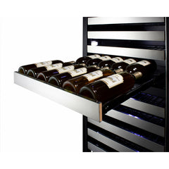 Summit 24" Wide Triple Zone Wine Cellar with 149 Bottle Capacity, Right Hinge, Glass Door, With Lock, 12 Extension Wine Racks, Digital Control, LED Light, Compressor Cooling, ETL Approved, Digital Thermostat, Factory Installed Lock, CFC Free - SWCP1988T