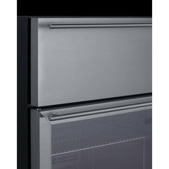 Summit 24" Wide Built-In Commercial Beverage Refrigerator With 4.76 cu. ft. Capacity, Top Drawer, Cantilevered Chrome Shelves, Double-Pane Tempered Glass Door - SCR615TD