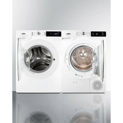 Summit 24" Wide 208-240V Heat Pump Dryer with 3.88 Cu. Ft. Capacity, Slim-Fitting Design, Heat Pump Operation, Stainless Steel Drum - SLD242W