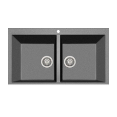 LaToscana Double Basin Drop-in Sink For 36" Cabinet - AM8620-UG - The Home Selection