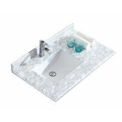 Laviva 36" Offset Countertop with Rectangular Sink - Left - The Home Selection
