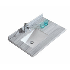 Laviva 36" Offset Countertop with Rectangular Sink - Left - The Home Selection