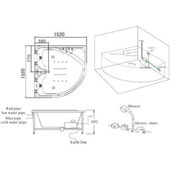 Corner Air/Whirlpool Tub - BT-150150 - The Home Selection