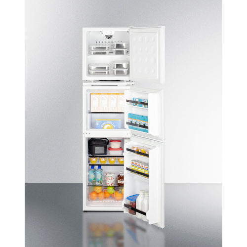 Summit 19" Wide Allergy-Free Refrigerator/General Purpose Refrigerator-Freezer Combination - AZRF7W