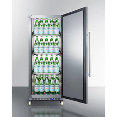 Summit 24" Wide Mini Reach-In All-Refrigerator with Dolly - FFAR121SSRI