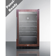 Summit 18" Wide Built-In Beverage Center, ADA Compliant with 2.7 Cu. Ft. Capacity, Adjustable Chrome Shelves, Tempered Glass Door, LED Lighting - SCR1841B