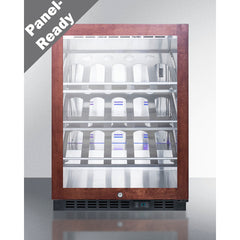 Summit 24" Wide Single Zone Built-In Commercial Wine Cellar with 5.0 Cu. Ft. Capacity, Digital Thermostat, Reversible Hinges - SCR610BLCHPNR