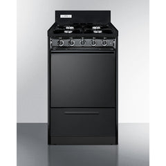 Summit 20" Wide Gas Range, Open Burners with Natural Gas, 4 Open Burners, 2.46 cu. ft. Total Oven Capacity, Viewing Window - TNM1107C