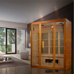 Maxxus "Alpine" Dual Tech 3 person Low EMF FAR Infrared Sauna Canadian Hemlock - MX-J306-02S - The Home Selection