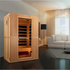 Maxxus "Serenity" Dual Tech 2 person Low EMF FAR Infrared Sauna Canadian Hemlock - MX-LS2-01 - The Home Selection
