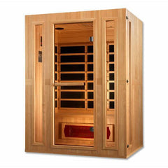Maxxus "Trinity" Dual Tech 3 person Low EMF FAR Infrared Sauna Canadian Hemlock - MX-LS3-01 - The Home Selection