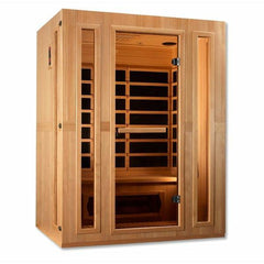 Maxxus "Trinity" Dual Tech 3 person Low EMF FAR Infrared Sauna Canadian Hemlock - MX-LS3-01 - The Home Selection