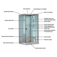 Platinum DZ961F8 Steam Shower-White - DZ961 - The Home Selection