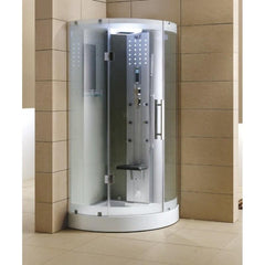 Mesa 38" Corner Free Standing Walk In Steam Shower - WS-302 Clear - The Home Selection