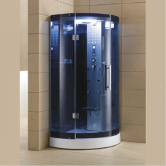 Mesa 38" Corner Free Standing Walk In Steam Shower - WS-302A Blue - The Home Selection