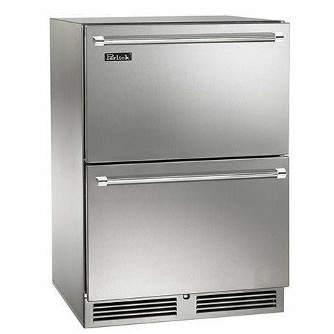 Perlick 24" Undercounter Freezer-Refrigerator Drawers with 5 cu. ft. Capacity, Stainless Steel Door - HP24ZO-4-5