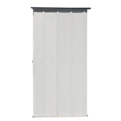 Arrow Spacemaker Patio Steel Storage Shed, 6 ft. x 3 ft. Flute Gray and Anthracite - PS63