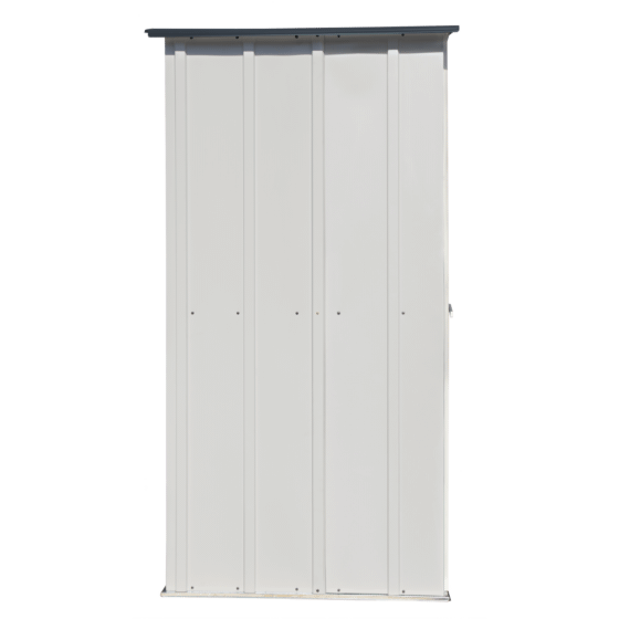 Arrow Spacemaker Patio Steel Storage Shed, 6 ft. x 3 ft. Flute Gray and Anthracite - PS63