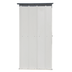 Arrow Spacemaker Patio Steel Storage Shed, 6 ft. x 3 ft. Flute Gray and Anthracite - PS63