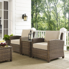 Crosley Bradenton 95 Inch 3pc Outdoor Wicker Armchair Set - KO70052WB