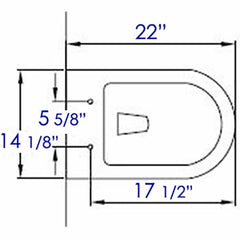 EAGO  Replacement Soft Closing Toilet Seat for WD101 - R-101SEAT