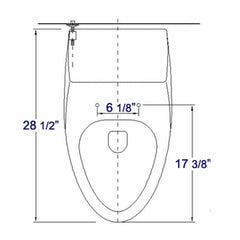 EAGO  Replacement Soft Closing Toilet Seat for TB108 - R-108SEAT