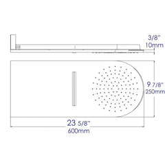 ALFI  10" Wall-Mounted Square Waterfall Rain Shower Head - RAIN10RW