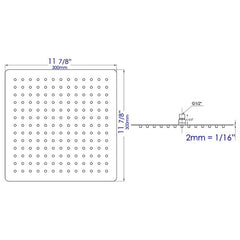 ALFI 12" Rain Shower Head - Flat Square Stainless Steel - RAIN12S