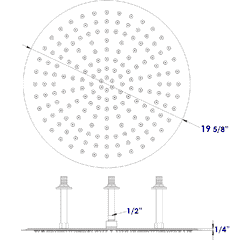 ALFI 20" Round Ultra Thin Rain Shower Head Stainless Steel - RAIN20R