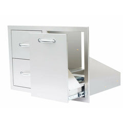 Summerset 33" 2-Drawer & Vented LP Tank Pullout Drawer Combo - SSDC2-33LP
