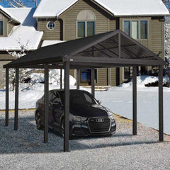 Sojag Samara Carport, 12 ft x 20 ft Dark Grey - 500-9165838