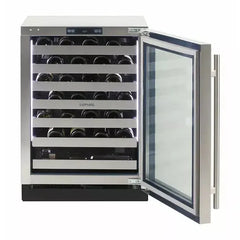 Sapphire Indoor | 24" Single Zone Wine Refrigerator , 7 Extension Wine Racks, Digital Control, LED Light, Compressor Cooling, Star-K Certification, Sapphire Blue Interior and Stainless Steel Door - SW24-SZ - The Home Selection