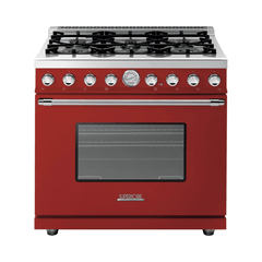 Superiore Deco 36" Black Sealed Burner Natural Gas Range - Convection - Ate and Drank