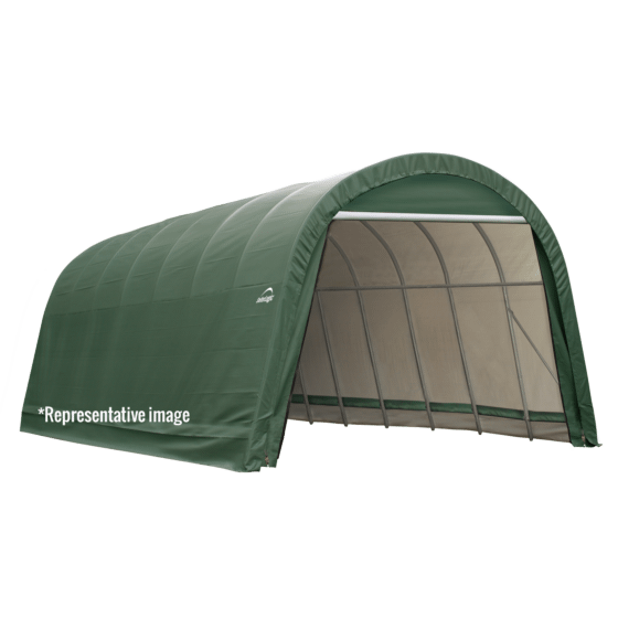 ShelterLogic ShelterCoat Custom Peak Shelter, 12 ft. x 24 ft. x 8 ft. Standard PE 9 oz. Gray - 723