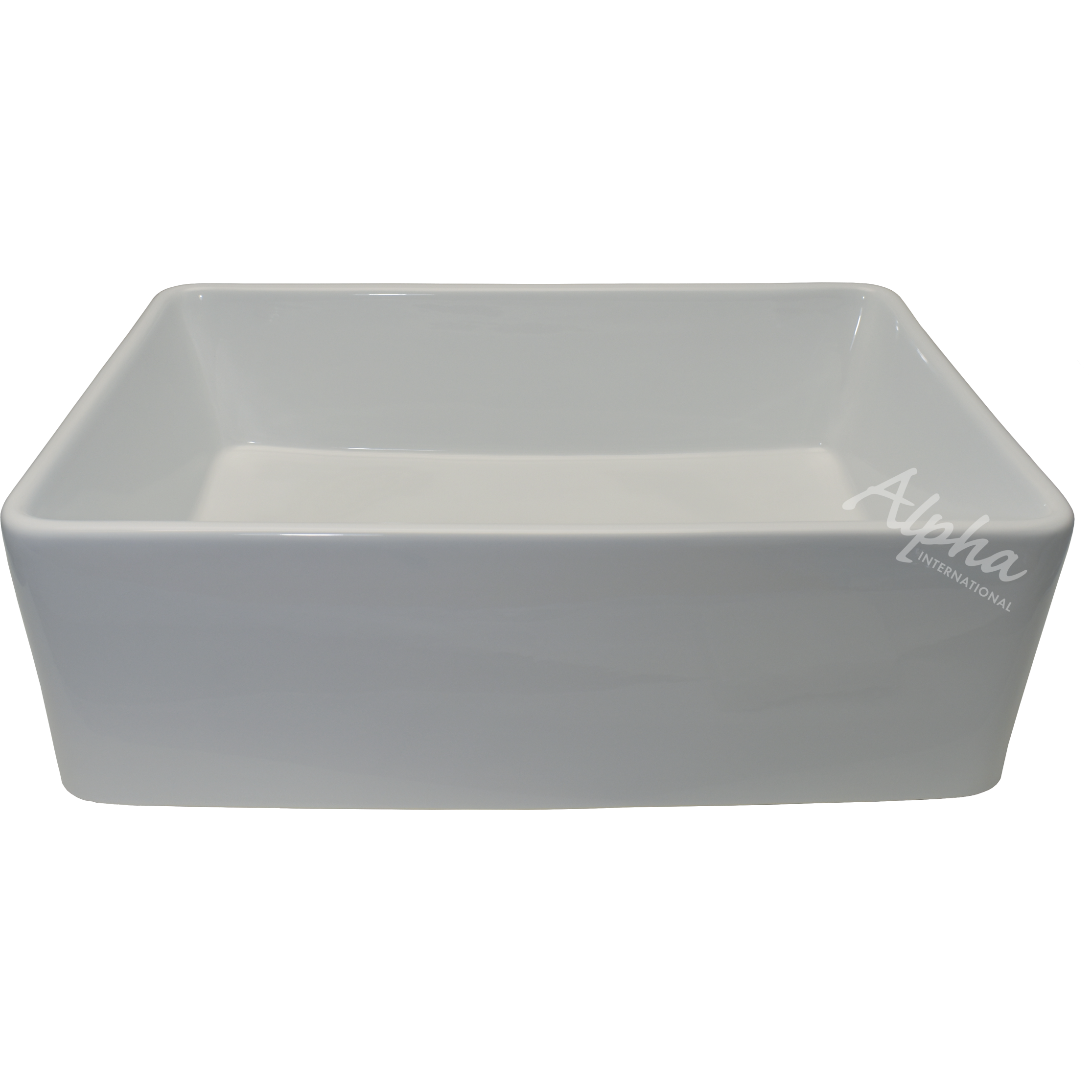 Alpha Fireclay Smooth-Front Apron/Farmhouse Sink - AW